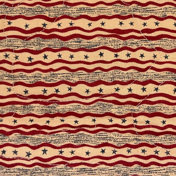 Star Spangled Santa with Bag Christmas Wall Hanging Quilt Primitive Debbie Mum - Picture 12 of 15